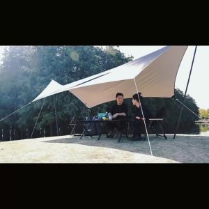 KEEPHIKE หลังคากันแดดไวนิล ทรงแปดเหลี่ยม สำหรับตั้งแคมป์ หลังคาค่ายหนา