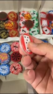 Biji Karambol Rangkap 2 Lapis Tebal 5 mm Semua Motif / Random | koin krambol dua layer original | 1 set buah kerambol 5mm | coin bola carambol | anak carrom games