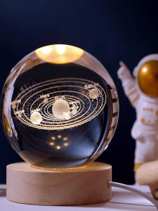 Luminous Crystal Ball Night Light Decoration Creative Desktop Starry Sky Glass Ball Gift for Mothers Day Living Room Decor