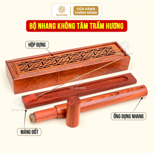 Nhang không tăm trầm hương thơm thư giãn đốt xông nhà tẩy uế Sơn Mộc Hương mang ý nghĩa phong thủy may mắn tài lộc