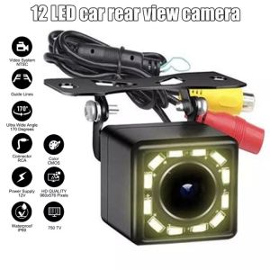 Car Rear View Camera Universal 12 LED Parking Rear View Night Vision Camera Waterproof 170 Wide Angle HD Color