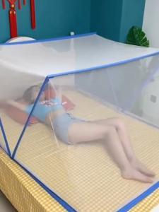 Premium Foldable Mosquito Net Tent No Installation Needed Bottomless Design for Adults & Kids