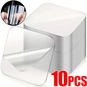 10Pcs Reusable Super Strong Double Sided Adhesive Tape Transparent Square Nano Wall Stickers Patch for Home Seamless Waterproof Tapes