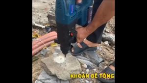 Máy khoan bê tông dùng pin 3 chức năng  - Máy khoan đục Bê tông không chổi than - Máy đục tường pin 15 CELL