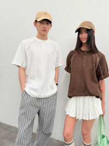Roaringwild | Waffle Knit Henley T-shirt
