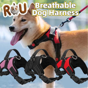 Breathable Dog Harness and Leash Adjustable Collar Leash Dog Leads for Medium&Large Dog