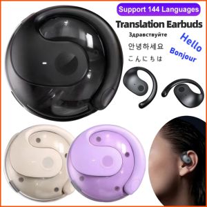 BT5.3 AI Translation Earphones 144 Languages Real-time Language Wireless Headsets Smart Voice Translator Earbuds Headphones