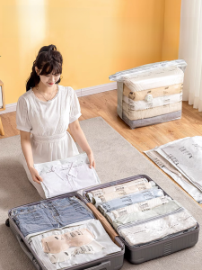 Taili Travel Hand Roll Compression Bag Small Vacuum Clothes Storage Bag for Luggage Electric Pump Universal Family Organizer