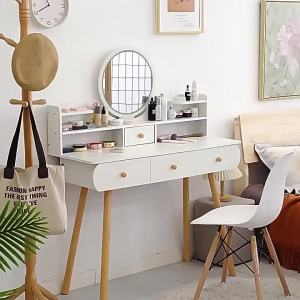 MOLORE | Modern Minimalist Luxurious Vanity Table with Mirror and Storage