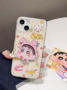 💖 iPhone 11/12/13/14 Pro Max Case ชุด 24ชม น่ารัก พร้อมขาตั้ง Case