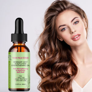 Hair Care Essential Oil Rosemary Mint Hair Strengthening Oil Nourishing Treatment for Split Ends and Dry Organics Hair Care