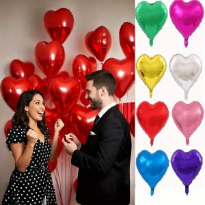 ลูกโป่งฟอยล์รูปหัวใจหลากสี ขนาด 18 นิ้ว 20 ชิ้น สำหรับงานแต่งงาน วันวาเลนไทน์ คริสต์มาส วันเกิด งานเลี้ยงฉลองสมรส ของตกแต่งงานปาร์ตี้