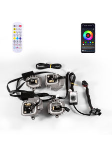 FULOWAY | RGB Blue Red RGBW DRL LED Unit Fit For 2022 BMW M3 M4 G22 G23 G26 G80 G82 430i M440i Laser Headlight Daytime Running Light