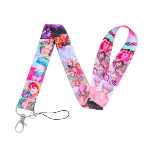 Movie Kpop Demon Hunters Saja Boys Printed lanyard Cartoon Lanyards for Key Neck Strap For Badge Gym Keyring Accessories Gifts