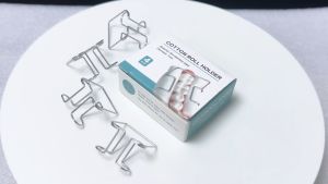 4Pcs Penjepit Cotton Roll Dental Holder Clip Klip Stainless Steel Penyangga Kapas Gulung Gigi Tampon Gigi