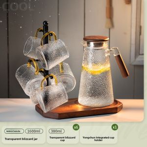 BOANG | Tea & Water Cup Storage Rack with Iron Tray and Drip Tray for Home Living Room