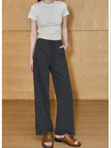 KUHNMARVIN | Quần Tây Dáng Rộng Thun Waist