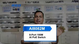 FOREDGE Switch AI8082M 8-port 100M AI PoE with 1000M uplink port