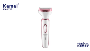 WANITA Kemei Alat Cukur Elektrik 4 in 1 Shaver Rambut Ketiak Miss V Bulu Kaki Tangan KM-6713 Serbaguna