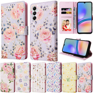 Luxury Casing For Samsung Galaxy A53 A33 A23 A13 A04S A04 M13 A52 A32 A22 A13 A51 4G 5G Flowers Butterly Wallet Soft Pu Leather Flip Cover Case