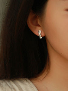 Silver Rose Flower Mosquito Coil Tray Ear Cuff Versatile Minimalist Style No Piercing Required Compact Fashion Jewelry Accessory