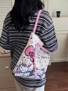 Bella 【จัดส่งในท้องถิ่นในประเทศไทย】กระเป๋าถือผู้หญิงกระเป๋าแฟชั่นผ้าใบลายการ์ตูนน่ารักใส่ได้ทุกเพศกระเป๋าสะพายความจุขนาดใหญ่