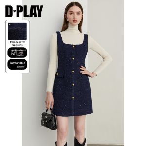 D-PLAY | Autumn Elegance A-line Tweed Dress