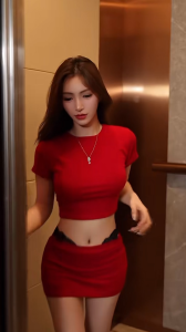 เซ็ต2ชิ้น เสื้อครอปคอกลมแขนสั้น สีพื้น + กางเกงกระโปรง (ไม่มีกางเกงใน) ผ้าโพลิเอสเตอร์ นุ่ม ใส่สบาย ชุดไปผับ #1311