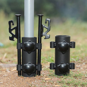 Có Thể Điều Chỉnh Tán Cần Giá Đỡ Ô Cực Cố Định Chân Đế Thép Không Gỉ Chống Gió Ngoài Trời Dành Cho Đi Bộ Đường Dài Lều Câu Cá Phụ Kiện 2-1PC