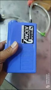 VAT🔥ปั๊มลม ใส่ถ่าน ATMAN ATOM-2 Air pump ปั๊มออกซิเจน แบบพกพา เหมาะสำหรับไฟดับ น้ำหนักเบา