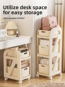 MMZECE | Movable Book & Bag Storage Shelf
