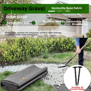 Garden Landscape Fabric Weed Barrier Soil Separator Water Permeable
