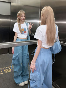 Short Sleeve Pure Cotton T-Shirt Womens Short Style Summer White Small Size Unique Korean Version Comfortable Breathable Body Tee