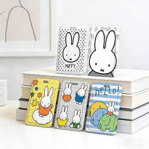 M-Miffy Cool Comfortable Neck Strap Lanyard with Transparent ID Card Holder Durable Card Cover for Employee Office Badge.