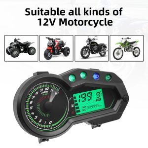 Universal Motorcycles Odometer Speedometer Speed Meter Digital Tachometer LCD Meter Indicator Panel Moto Instruments Gauges