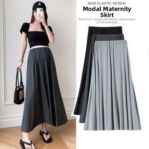Breathable High-Waist A-Line Skirt for Pregnant Women