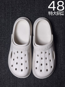 Extra Large Mens Driving Sandals Big Size Hole Hole Beach Shoes Slip-On EVA Comfortable Breathable Anti-Slip Summer Sandals