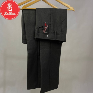 Celana Kerja Tebal Wanita Slimfit Abu Gelap Celana Formal Bahan Dasar Kain Gabardin Strech - XELLEA