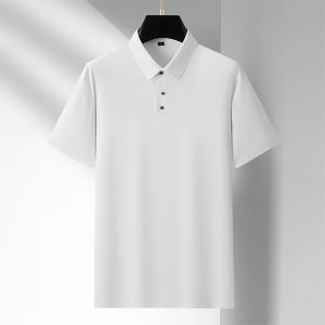 Áo Thun Polo Cổ Polo Tay Ngắn Dáng Rộng Mùa Hè Cho Nam Cỡ Lớn Không Đường May Không Cần Ủi Chất Liệu Nylon Và Polyester