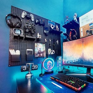 Wire-Wrap Board Wall-Mounted Punching-Free Storage E-Sports Desktop Matching Creative Decoration Hand-Made Rack DIY Plastic