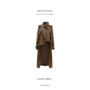 Limited Edition Asymmetric Woolen Short Coat Kylie British Drama Style กางเกงขาสั้นผ้าขนสัตว์สั้นทรงเอเอวสูง ฤดูใบไม้ร่วง 2025