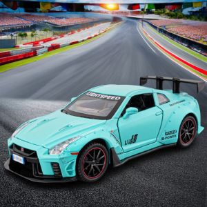 Simulation Sports Car Model Electric Plated Colorful Light Sound 1:32