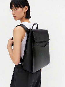 Business Commuting Waterproof Leather Backpack Womens 2025 New Style Dual Shoulder Bag Computer Bag Fashionable Versatile