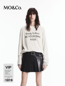 MO&Co. | Wool & Cashmere Blend Printed Sweater