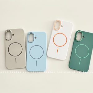 Ins Style Minimalist Magnetic Absorption Phone Case for Apple Iphone 15 pro Max Compatible Hard Shell Protective Cover