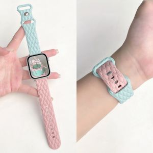 YUNDINGCHUANGXIANG | Reversible Diamond-patterned Silicon Strap For Apple Watch Summer