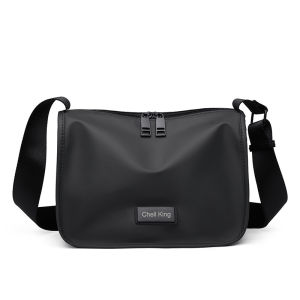 Leacat Oxford cloth crossbody bag versatile and fashionable underarm bag for men simple and waterproof Korean casual nylon large capacity canvas bag