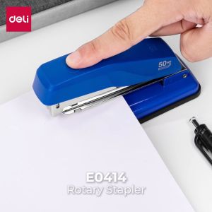 Deli Rotary Stapler / Hekter Staples Putar Isi Ukuran 24/6 26/6 Keperluan Kantor E0414