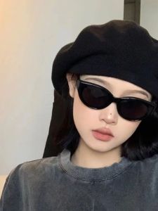 Retro Cat Eye Sunglasses Womens Style New 2025 High Fashion Spicy Girl Sun Glasses round Face Suitable Elegant Personality