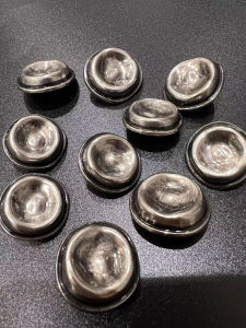 Áo Khoác Nút Kim Loại Khâu Tay Không Đều Phong Cách Hàn Quốc Mới Áo Len Dệt Kim Áo Khoác Nút Áo Khoác Nút Vá Váy